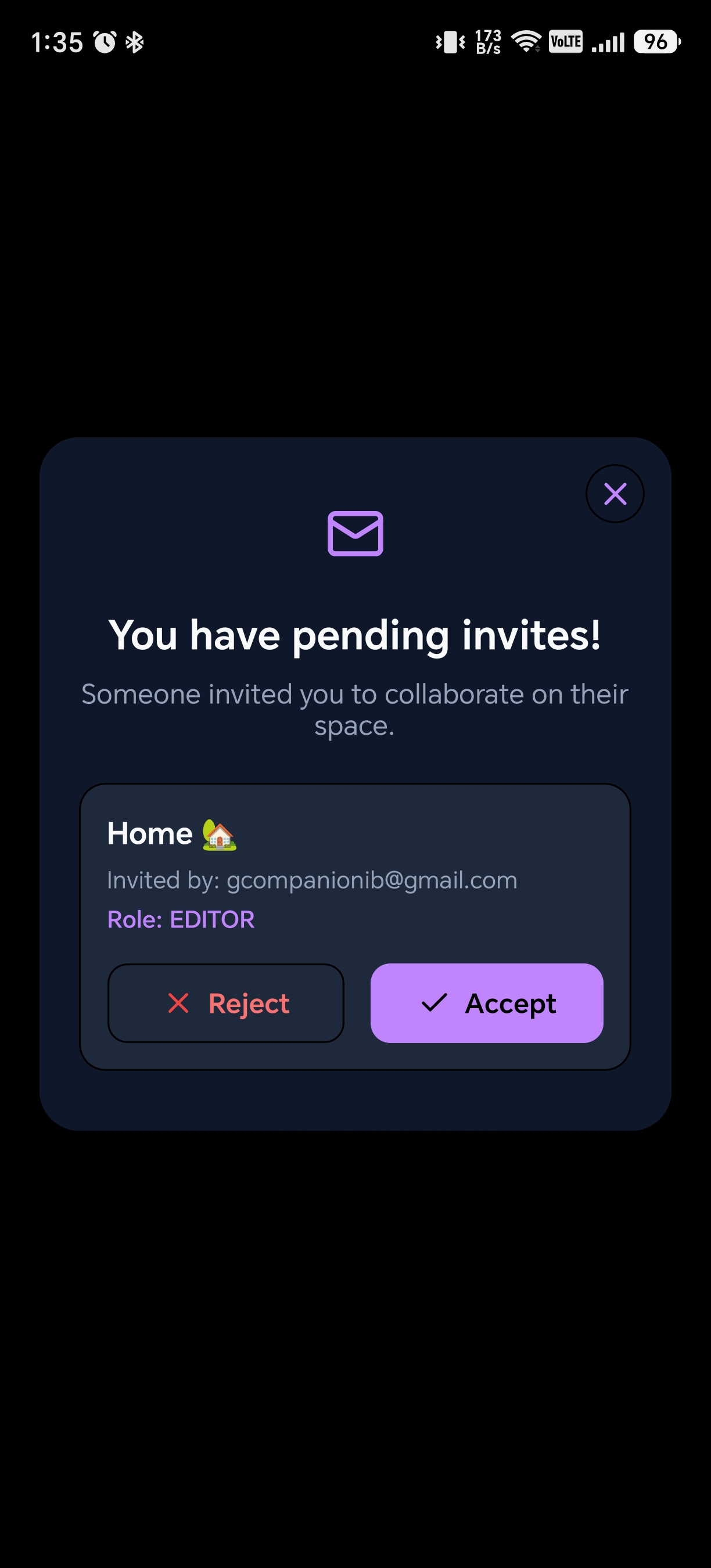 Pending Invite
